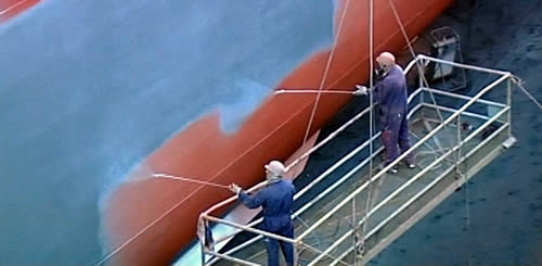 shipyard marine painting job